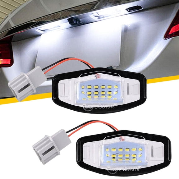 FungLam 2X LED License Plate Light White For 2003-2017 Honda Accord Sedan 4-Door 6000K