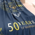 thumbnail image 4 of Gifts for 50th Anniversary Blanket, 50th Golden Wedding Anniversary Couple Gifts for Dad Mom Grandparents-Blanket for Couples, Valentine, Birthday, Soft and Cozy Throw Blanket 60x80 Inch, 4 of 6