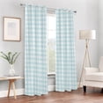thumbnail image 7 of Black Out Curtain Window Curtain Panels for Apartment, 84" Checks Vertical Blinds Bay Blackout Curtains for Living Room, Grommet Window Curtains Privacy Darkening Single Panel Curtain, 7 of 7