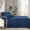 Navy Blue, variant on Huba Homes Luxury Embroidery 4PC Sheets Set Ultra Soft Hypoallergenic 8 Different Colors king Navy Blue
