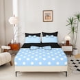 thumbnail image 3 of Erosebridal Blue Bow-tie Sheet Set Twin, Princess Bowknot Bedding Sets Twin Size, Cute Polka Dot Decor, 3 of 6
