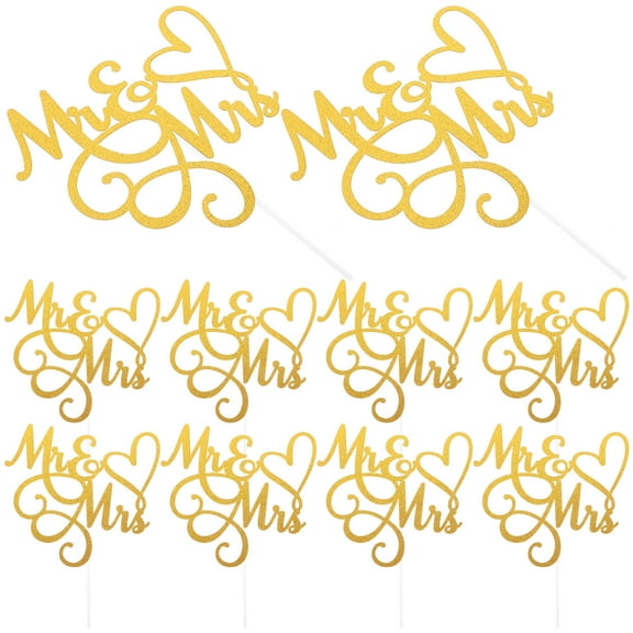 HONMEET Golden Paper Cupcake Toppers for Various Celebrations