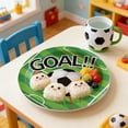 thumbnail image 1 of Kit de artículos para fiesta de fútbol | Vajilla desechable para el día del partido | Platos, vasos, servilletas, mantel y cubiertos de papel | Platos de 25 cm y 23 cm, 1 of 6