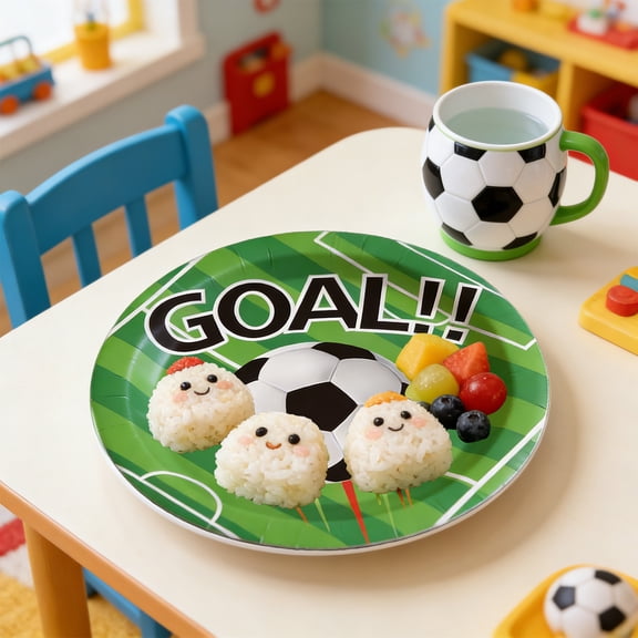Football Themed Party Decorations Paper Plates Paper Cups Paper Napkins Tablecloths Cutlery Sets for Various Gatherings and Soccer-Themed Decorations