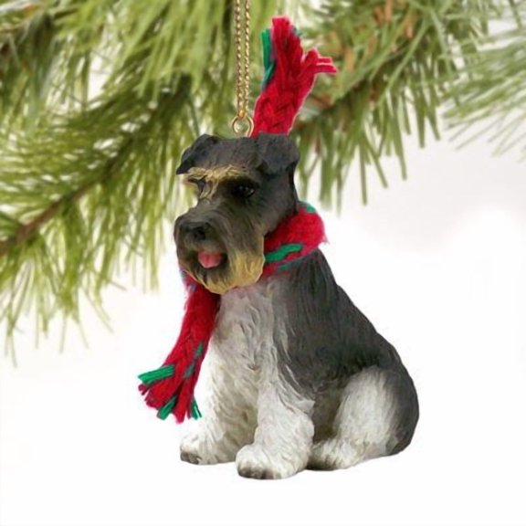 Conversation Concepts Schnauzer Gray W/Uncropped Ears Original  Ornament