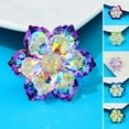 thumbnail image 1 of Broche de Mariée Forme Fleur Réfléchissante Brillante Colorée Fausse Robe de Soirée Poitrine Corsage Multidimensionnelle Boule Brillante Broche de Fête, 1 of 5