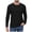 Black, variant on COOFANDY Men's Waffle Knit Long Sleeve T-Shirt, Crew Neck Thermal Pullover with Chest Pocket, Slim Fit Soft Casual Shirt for Fall Winter Daily Wear