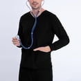thumbnail image 7 of EGNMCR Scrubs for Men Fashion Long Sleeve V Neck Pocket Solid Blouse and Long Pants Working Uniform Two Piece Sets Spring/Summer Sale, 7 of 7