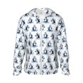 thumbnail image 1 of Fotbe Skiing Penguin Funny Chaqueta con Protección Solar UPF 50+ para Hombre y Mujer, Camisa con Capucha y Bolsillos-Large, 1 of 7