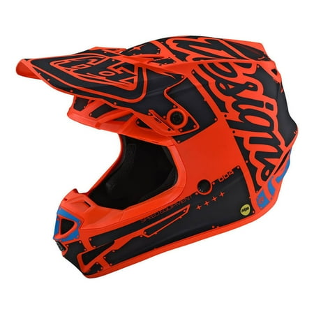 Troy Aikman Signed Helmet - Troy Lee Designs SE4 Polyacrylite Factory Orange Helmet