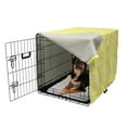 thumbnail image 2 of Abstract Dog Crate Cover, Vibrant Animal Skin Print Continuing Vertically Downwards Wildlife Theme, Easy to Use Pet Kennel Cover for Medium Large Dogs, 35" x 23" x 27", Yellow and White, by Ambesonne, 2 of 6