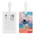 Stitch Luggage Tags for Suitcases, Colorful Unique Travel Baggage Bag Tags with Name ID Card
