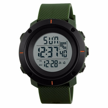 Time Timer Watch - Fashion Men's Military LED Digital Date Countdown Timer Sport Quartz Wrist Watch
