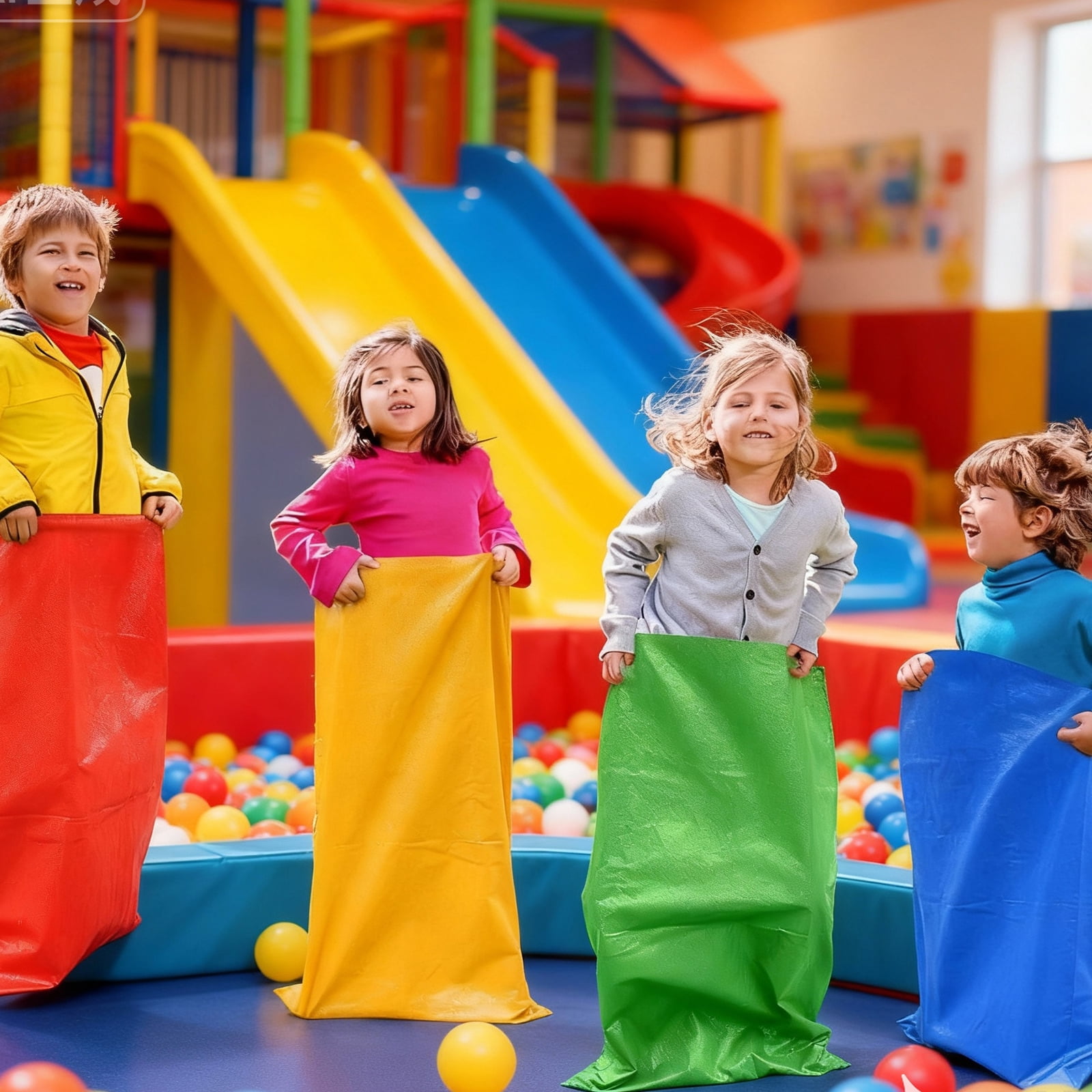 8pcs Colorful Jumping Bags for Childrens Outdoor Activities Sacks Race Game at Family Gatherings Sturdy Materials