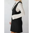 thumbnail image 5 of Women'S V Neck Sleeveless Knitted Solid Short Sweater Dress with Pockets Black L, 5 of 8