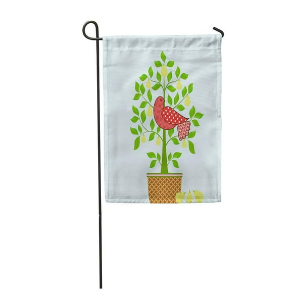 NUDECOR Whimsical a Partridge in Pear Tree Christmas Bird Basket Dove Garden Flag Decorative Flag House Banner 28x40 inch