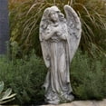 thumbnail image 3 of LuxenHome Gray MgO 27in H Angel Garden Statue, 3 of 10