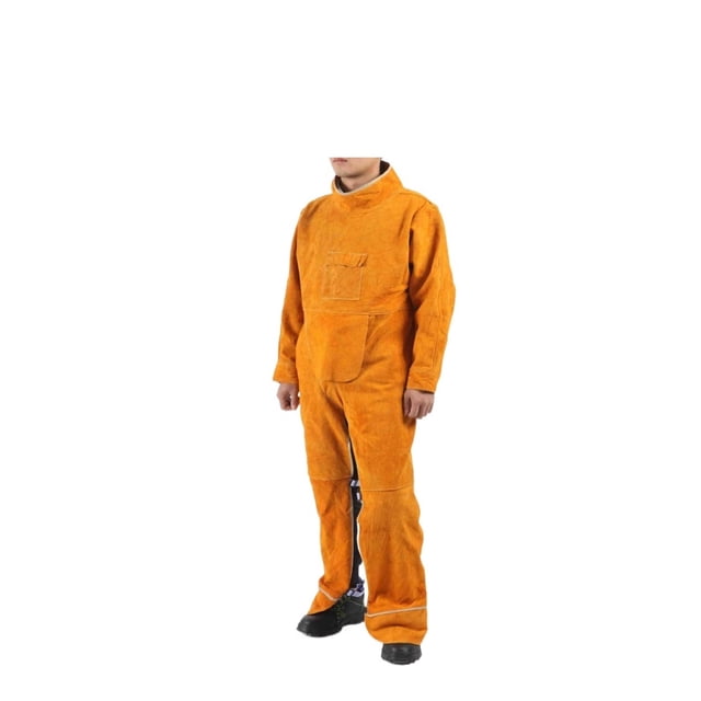 Welding Clothes For Men Flame Resistant Welder Protective Clothing Welder Overalls Leather Apron With Sleeves ,Durable Material