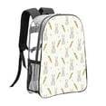 thumbnail image 3 of Susaid Retro Rabbit Print Clear Backpack See Through Transparent Plastic Clear Bookbags for School, College, Stadium,Work, 3 of 7