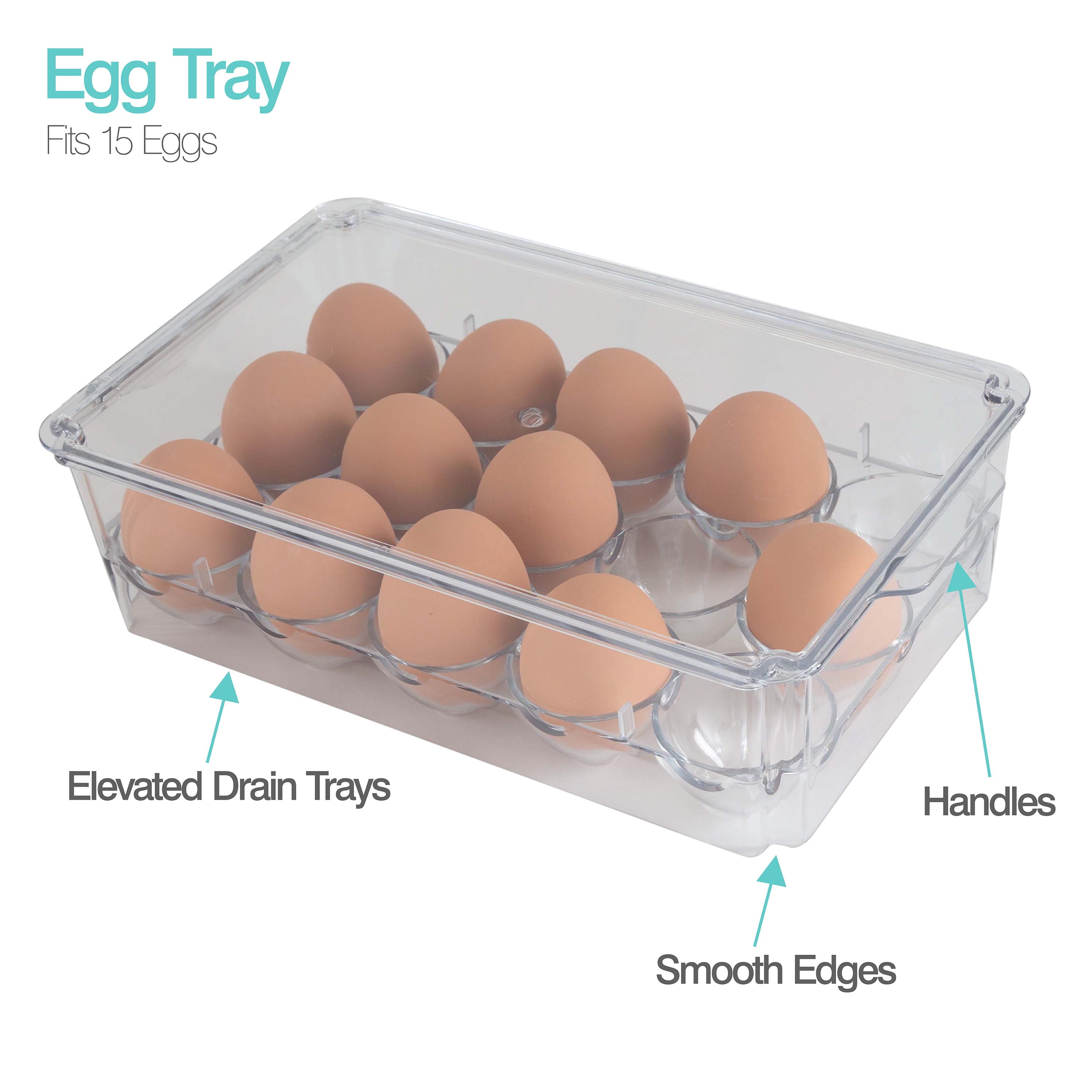 Kitchen Details Set of 8 Clear Refrigerator Organizers