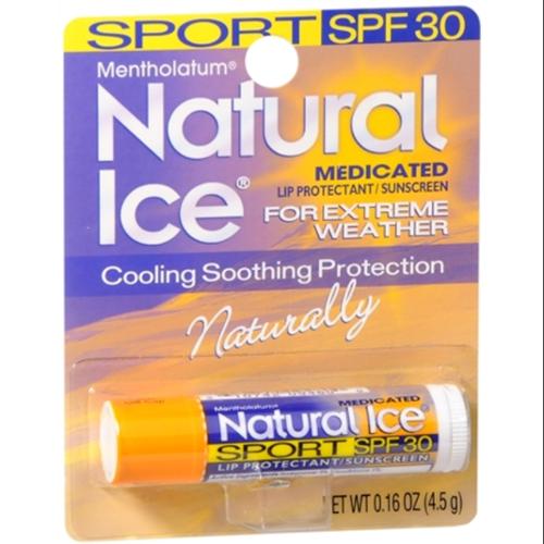 Mentholatum Natural Ice Sunscreen/Lip Protectant SPF 30 Sport 1 Each