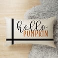 thumbnail image 2 of 20x12 inch Fall Lumbar Pillow Cover Hello Pumpkin Cushion Cover Autumn Decor Fall Pumpkins Pillow Cover Outdoor Pillow Linen Lumbar Pillow Cover for Cushion,Sofa Fall Pillow Cover, 2 of 5