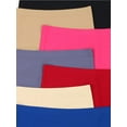thumbnail image 4 of ToBeInStyle Women's 6 Pack High Waisted Seamless Basic Laser Cut Panties - Vibrant - X-Large, 4 of 7