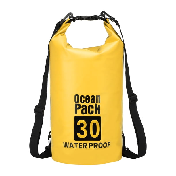 Uxcell Bolsa Impermeable, Bolsas Impermeables con Silbato Amarillo 30L