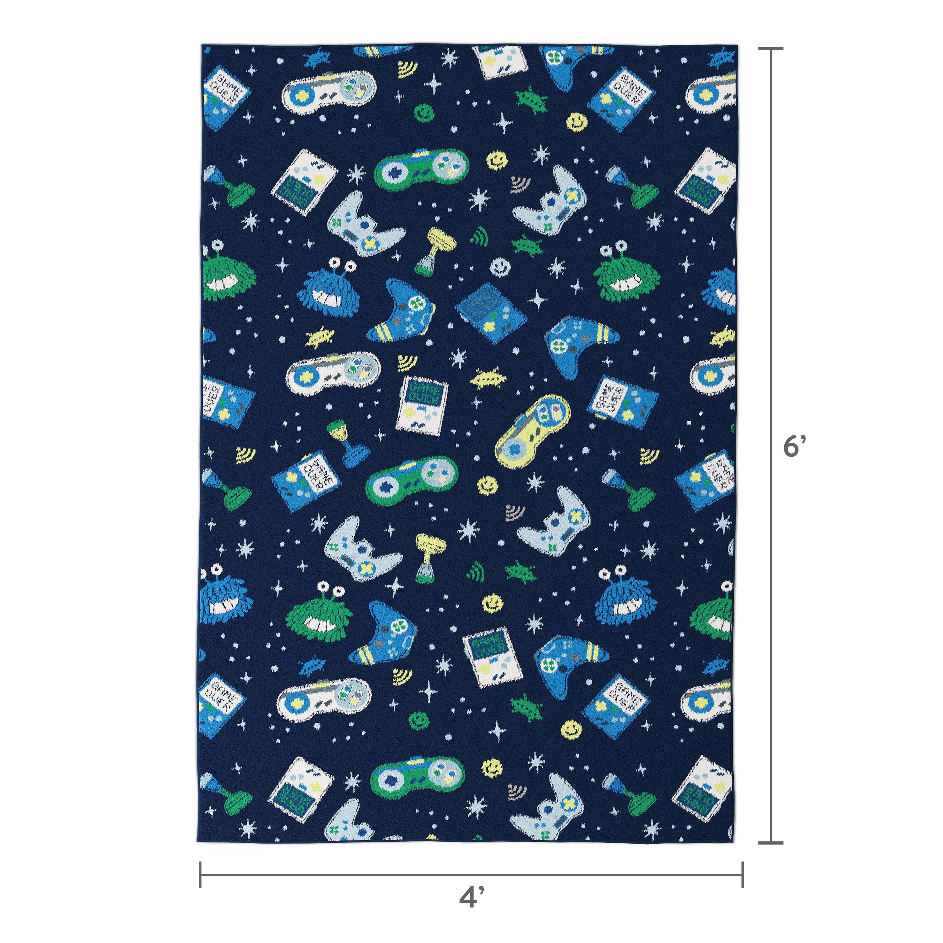 Mainstays Kids Tufted Gamer Area Rug, 4' x 6'