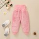 thumbnail image 2 of Gibobby Conjunto deportivo para niños Sudadera de manga larga con capucha para bebés y niños, conjunto de ropa de abrigo y pantalones de lana, trajes de invierno(Rosa,3-6M), 2 of 5