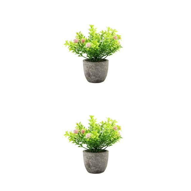 kurtrusly Realistic Artificial Succulent Low Maintenance Elegant Easy To Clean Artificial Money Tree In Pot pink babysbreath 2Set