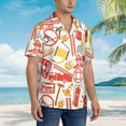 thumbnail image 5 of Bixox Men's Hawaiian Shirts Men's Firefighter Icons Print Short-Sleeve Shirt-X-Large, 5 of 8