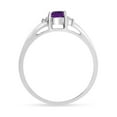 thumbnail image 5 of 14k White Gold Oval Amethyst And Diamond Ring, 5 of 6