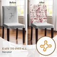 thumbnail image 3 of Chair Covers Set of 4 Red Garden Landscape Chair Slipcover Protector Stretch Chair Covers Chinese Style Plant Chair Back Covers for Dining Chairs Kitchen Dinner Home Party Decor, 3 of 9