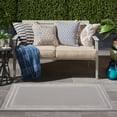 thumbnail image 2 of Nourison  Sandy Indoor / Outdoor Solid Area Rug Grey/Ivory 3' x 5' 3' x 5' Grey Rectangle, 2 of 5