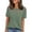 *A-Green, variant on Womens's Waffle Knit Long Sleeve Cut-Out T-Shirt,Casual Loose Fit Shirts B-Red,Womens Plus M