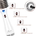 thumbnail image 4 of Secador de pelo y cepillo de aire caliente voluminizador de un solo paso, secador de pelo, plancha de cerámica, rizador y peine caliente, herramientas de peinado iónico de salón 4 en 1, blanco, 4 of 5