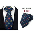 thumbnail image 4 of Christmas Ties for Men Holiday Theme Mens Tie Silk Necktie, 4 of 9
