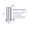 thumbnail image 4 of Kitchen Drinking Water Filter Countertop Filtration System Ceramic Activated Carbon Filter Stainless Steel 304 Shell, 4 of 4