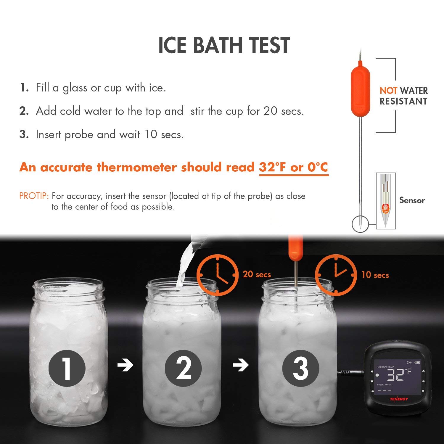 Tenergy MeatSmart App Controlled Wireless Food Thermometer