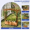 thumbnail image 3 of ModFusion 47" Solid Wood Raised Garden Planter Box with Trellis, Lockable Wheels & Drainage Holes – Outdoor Planter, 3 of 10
