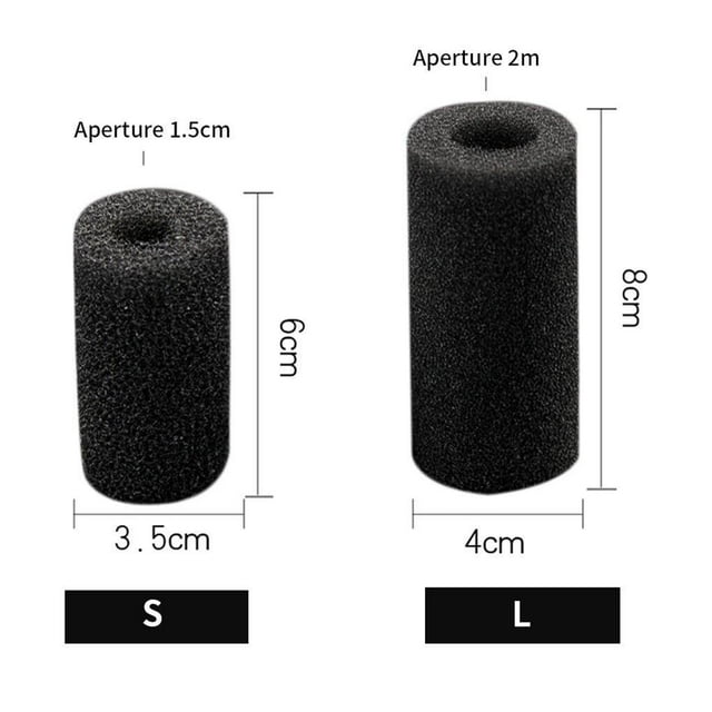 pitrice Filtre d'Aquarium en Coton Éponge Portable de Remplacement Ronde Simple Usage Protection Couleur Unie 10 Pcs L