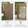 thumbnail image 6 of GVN Patio Garden Pergola, Pergola Canopy,12' x 19' Pergola with Adjustable Louvered, Outdoor Pergola with Curtains and Netting, Natural, 6 of 9