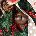 thumbnail image 4 of Guirnalda de Navidad 23 Pulgadas de Lágrima de Navidad Artificial Guirnaldas de Puerta Delantera con Cinta de Campana Lazo de Cono de Pino de Bayas para ANGGREK Otros, 4 of 8