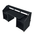 thumbnail image 3 of Pemberly Row Modern Wood Music Desk with Shelves in Black Finish, 3 of 6
