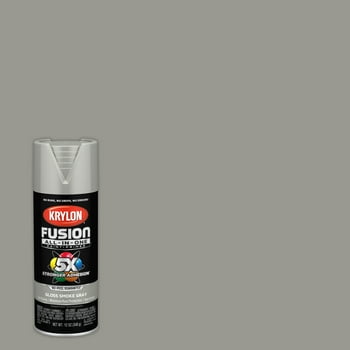 Krylon Fusion All-In-One Spray Paint, Gloss, Smoke Gray, 12 oz.