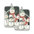 thumbnail image 7 of Yayeee Pot Holders Kitchen Heat Resistant with Pocket 7"x9.8" Cotton Oven Cooking Hot Pads, Snowman Family, 7 of 7