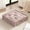 Blush, variant on Chenille Square Floor Pillow Cushion, 20x20 Inch Tufted Floor Cushion with Scalloped Edge, Soft Polyester Filled Seating Pillow for Living Room Bedroom Reading Nook, Charcoal