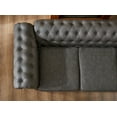 thumbnail image 4 of Noodeniya Chesterfield Sofa with Rolled Arms, Upholstered Sofa Padded Seat, Button Tufted Sofa with Nailhead Trim and Backrest, Dark Gray, 4 of 14
