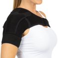 thumbnail image 1 of Cross-age Shoulder Stability Brace - Injury Recovery Compression Support Sleeve - For Rotator Cuff Injuries, Arthritis, Sprain, Dislocation, Joint Pai, 1 of 5